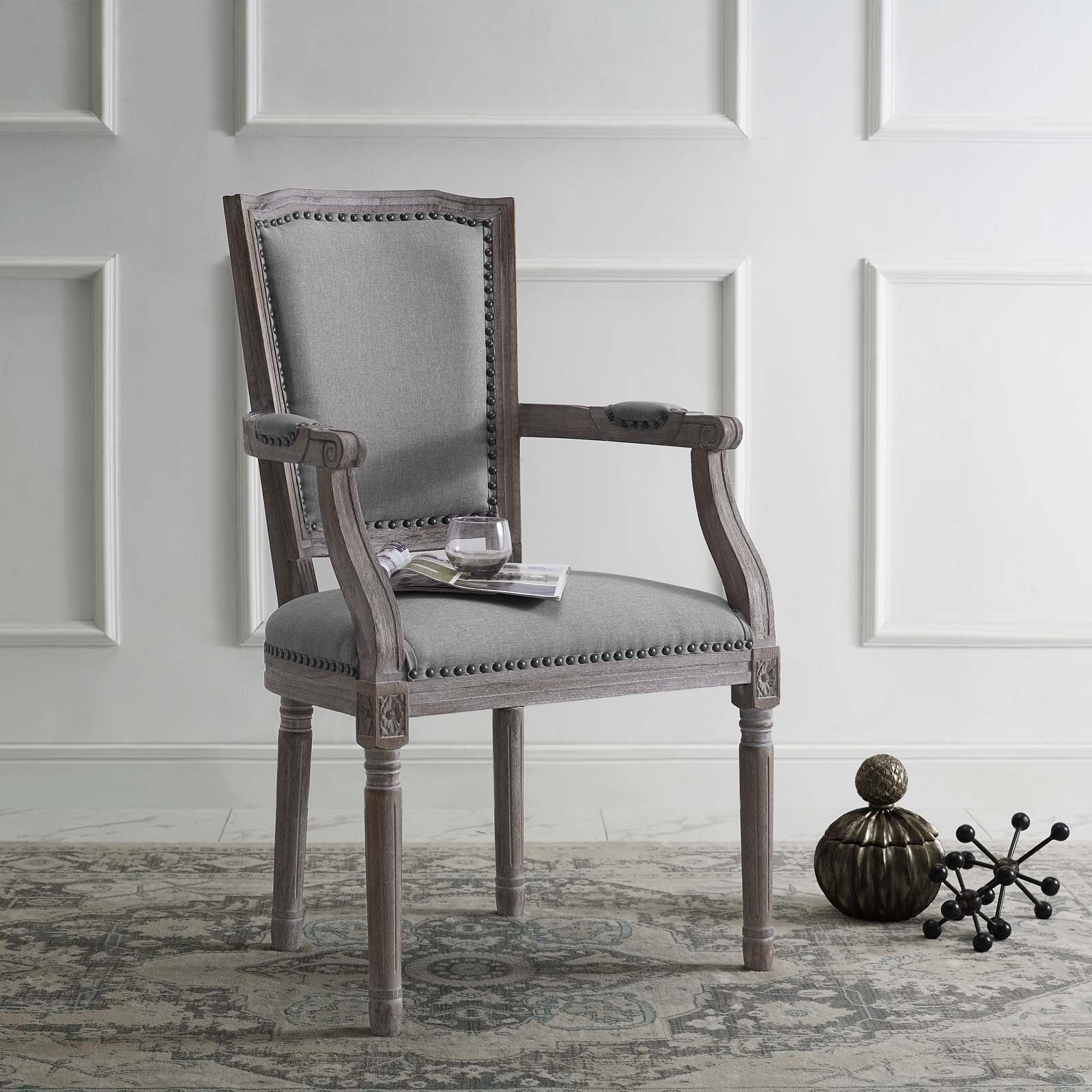Modway Penchant Vintage French Fabric Dining Armchair | Dining Chairs | Modishstore-6