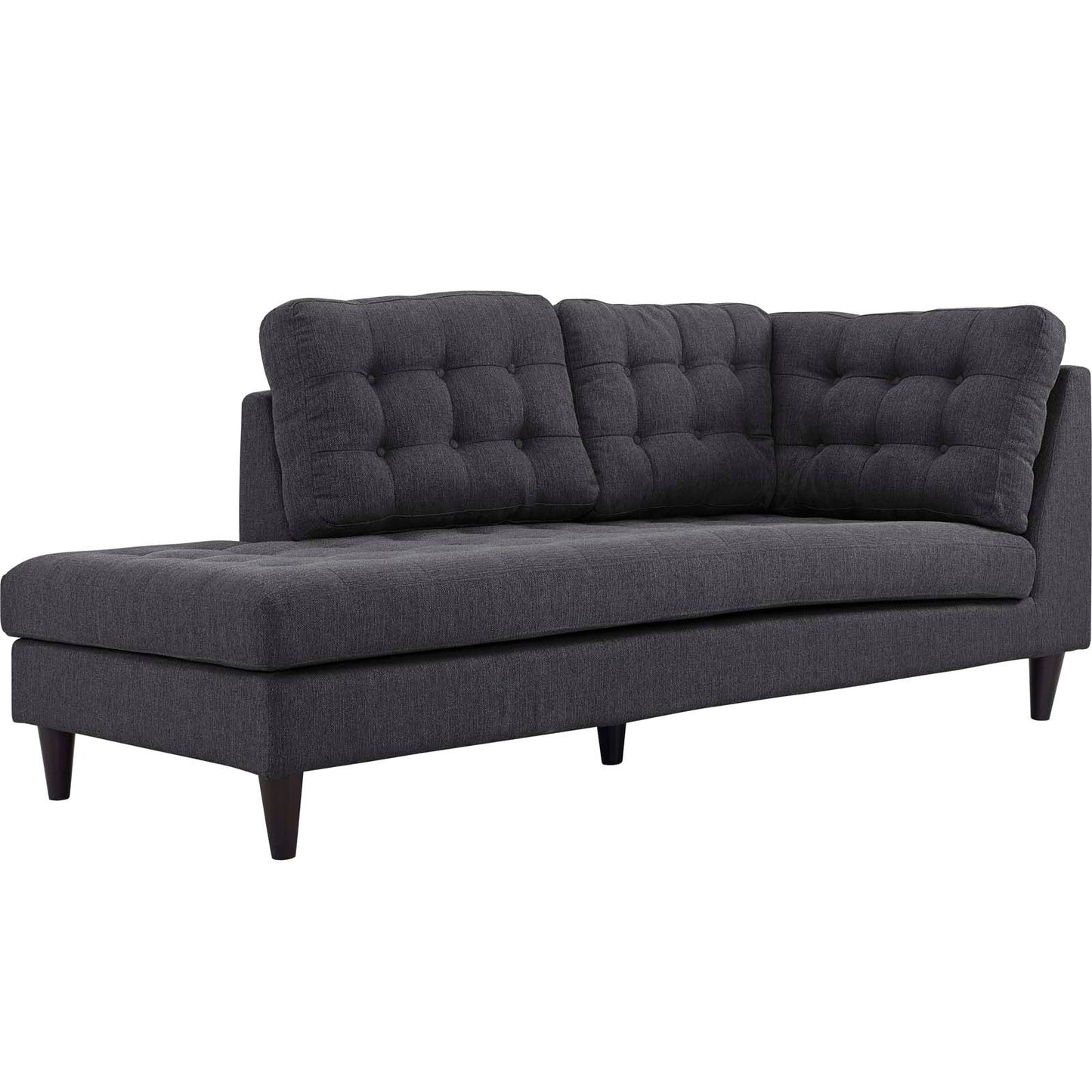 Modway Empress Upholstered Fabric Left Facing Bumper | Lounge Chairs | 