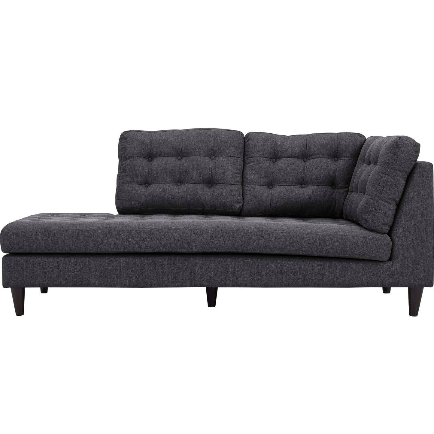 Modway Empress Upholstered Fabric Left Facing Bumper | Lounge Chairs | 