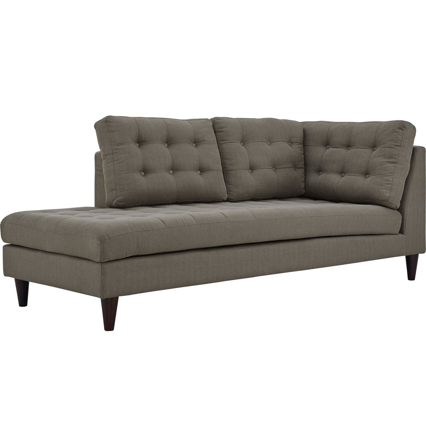 Modway Empress Upholstered Fabric Left Facing Bumper | Lounge Chairs | 