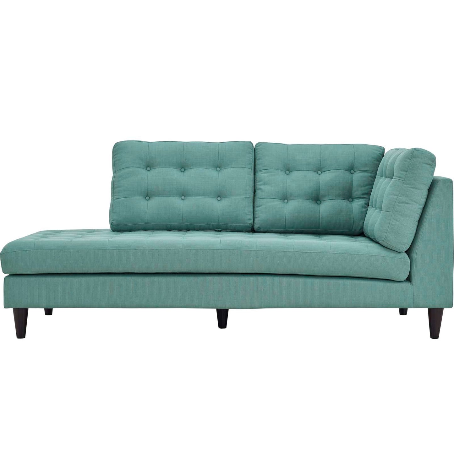 Modway Empress Upholstered Fabric Left Facing Bumper | Lounge Chairs