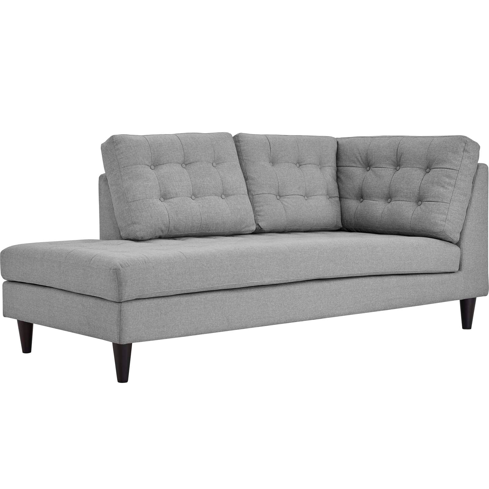 Modway Empress Upholstered Fabric Left Facing Bumper | Lounge Chairs | 