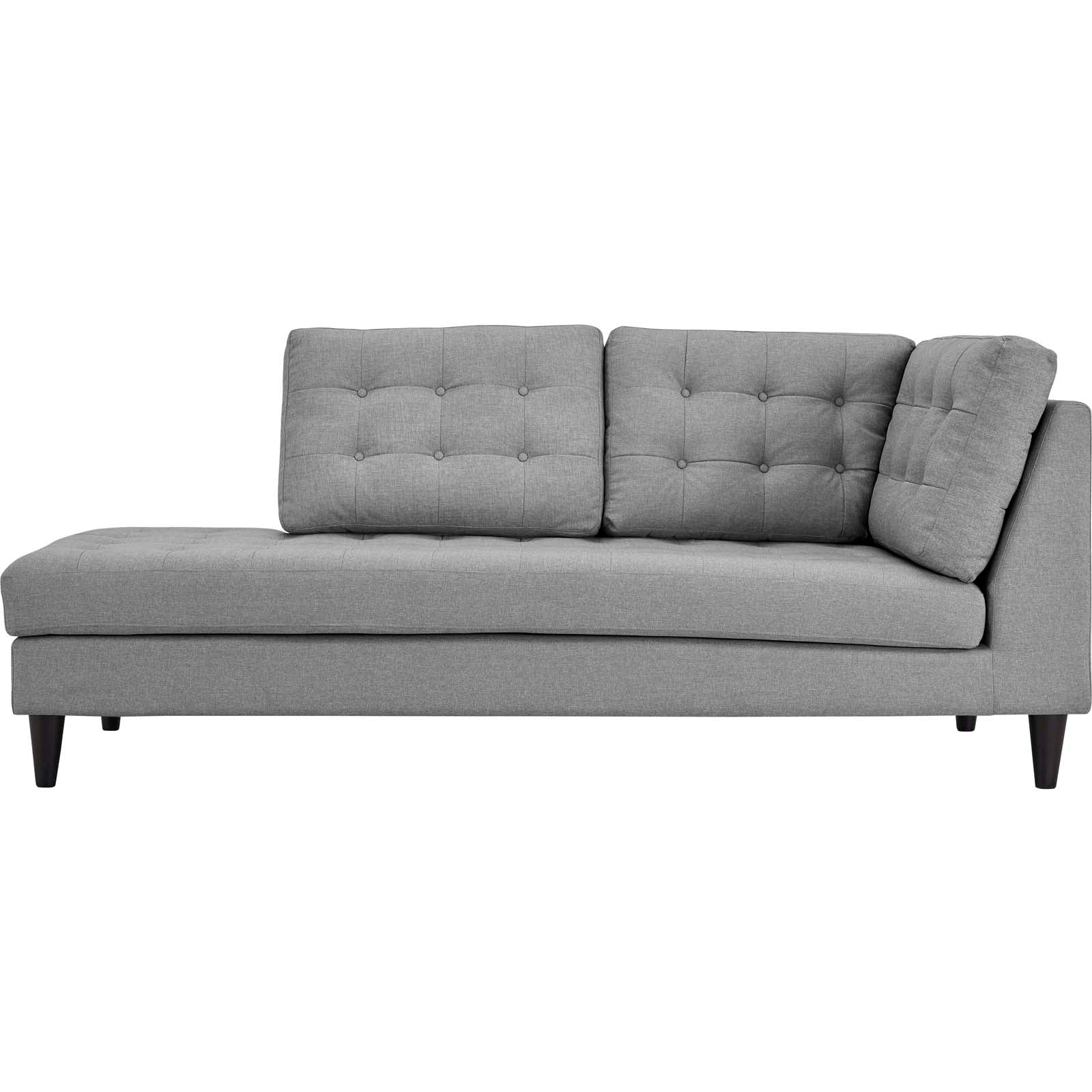 Modway Empress Upholstered Fabric Left Facing Bumper | Lounge Chairs | 