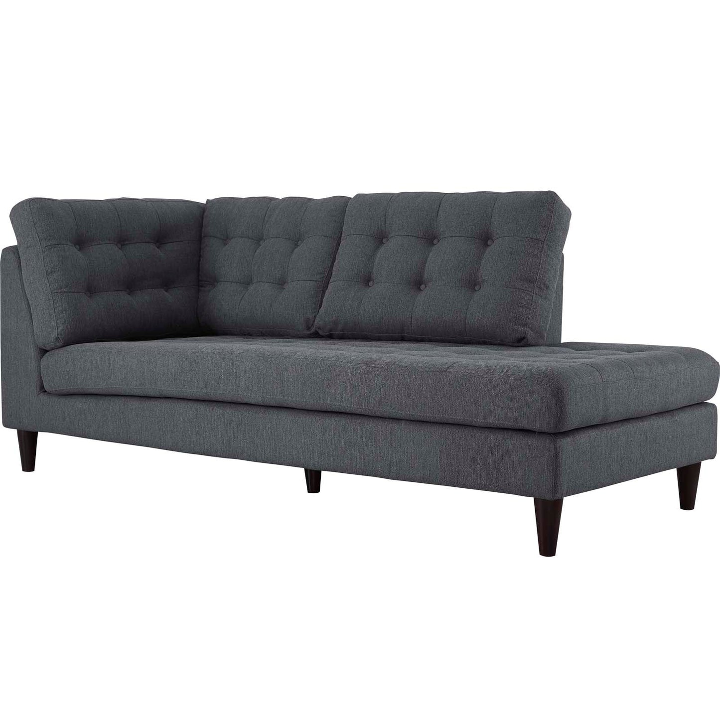 Modway Empress Upholstered Fabric Right Facing Bumper | Lounge Chairs | 