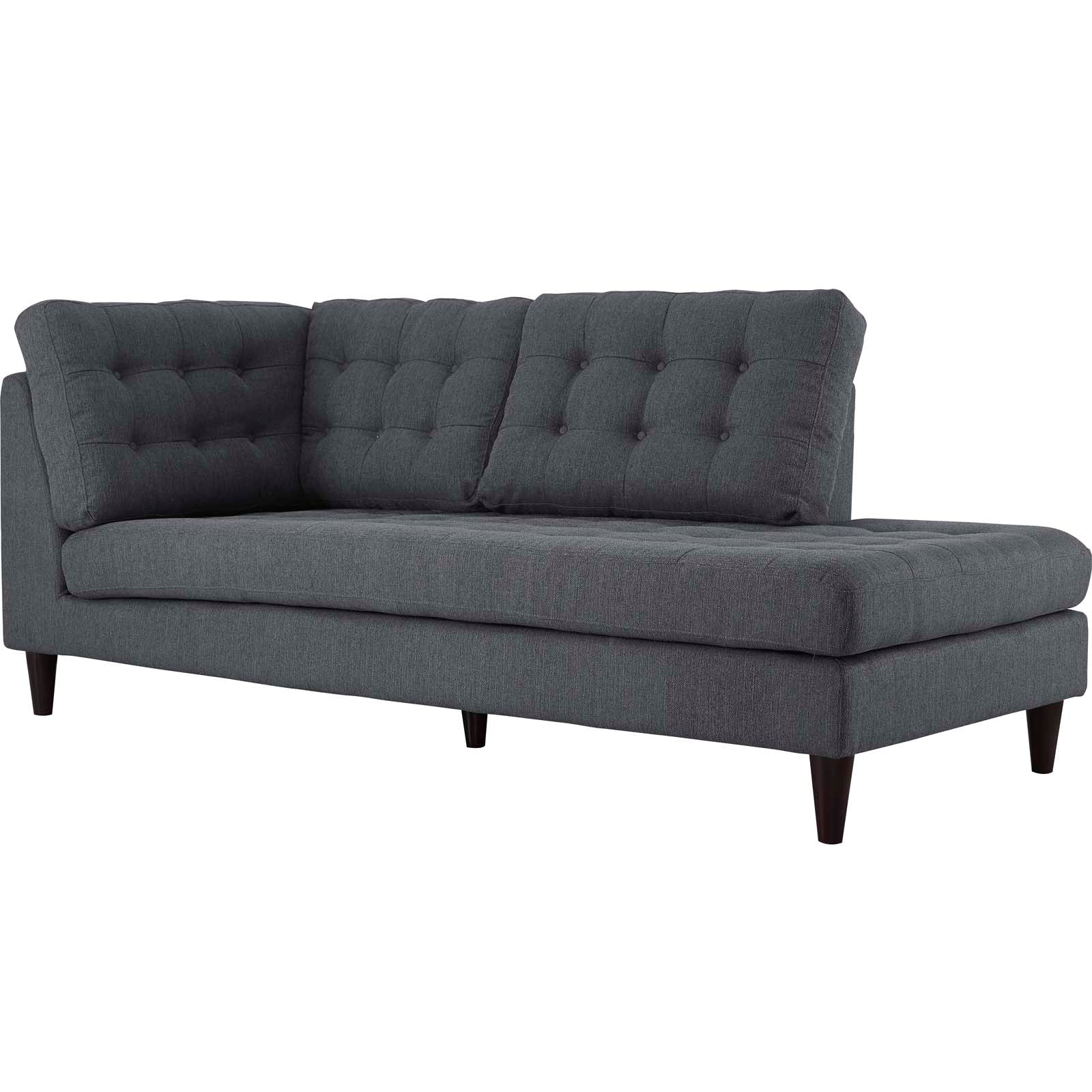 Modway Empress Upholstered Fabric Right Facing Bumper | Lounge Chairs | 