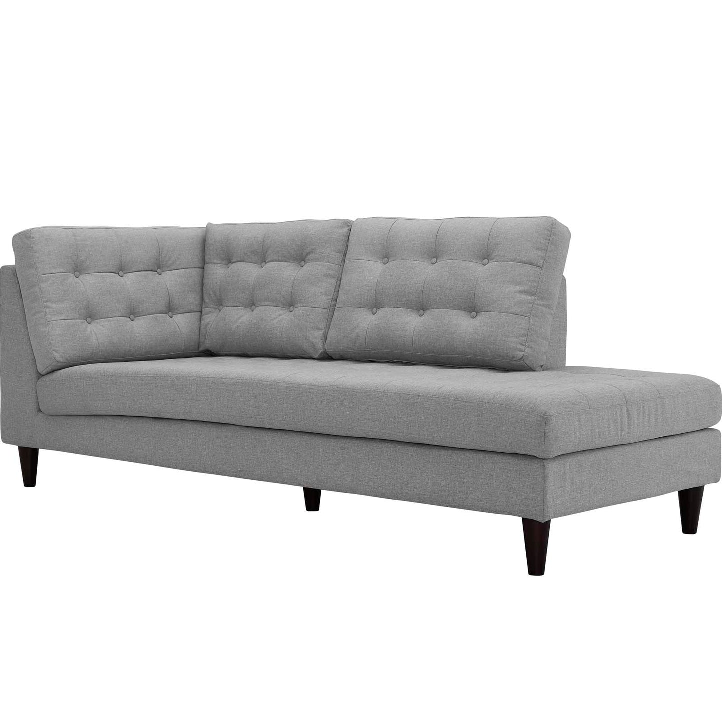 Modway Empress Upholstered Fabric Right Facing Bumper | Lounge Chairs