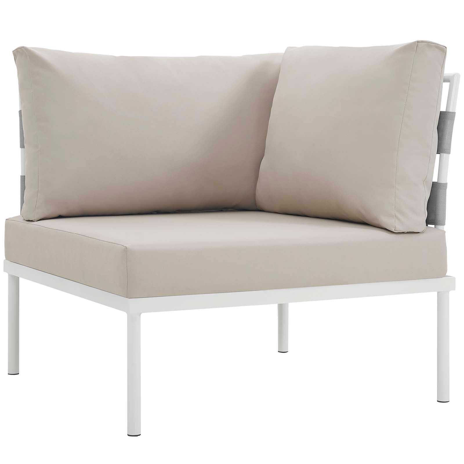 Modway Harmony 8 Piece Outdoor Patio Aluminum Sectional Sofa Set | Outdoor Sofas, Loveseats & Sectionals | 