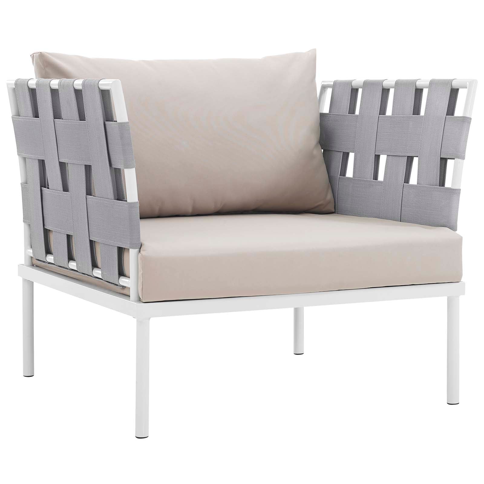 Modway Harmony 8 Piece Outdoor Patio Aluminum Sectional Sofa Set | Outdoor Sofas, Loveseats & Sectionals | 
