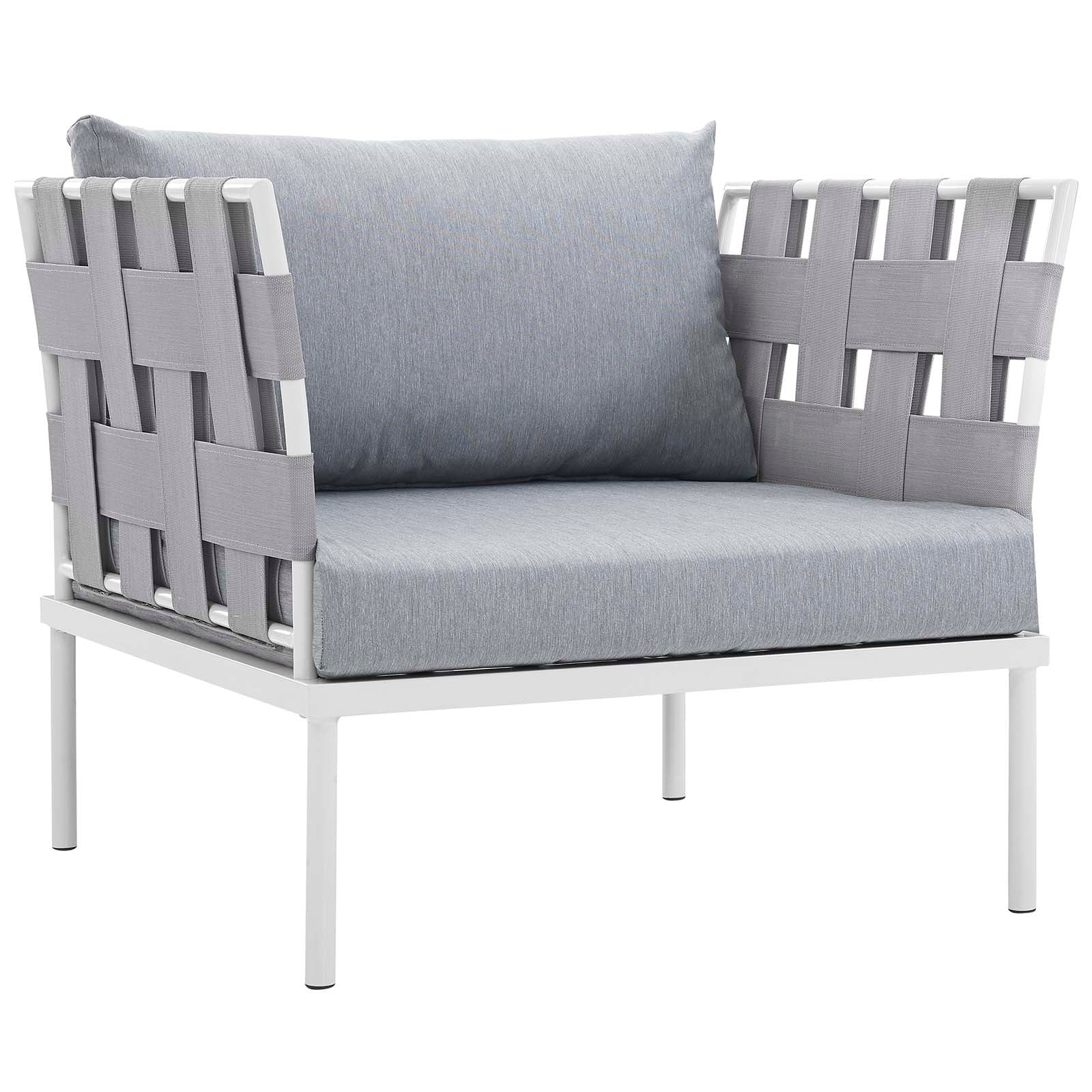 Modway Harmony 8 Piece Outdoor Patio Aluminum Sectional Sofa Set | Outdoor Sofas, Loveseats & Sectionals | 