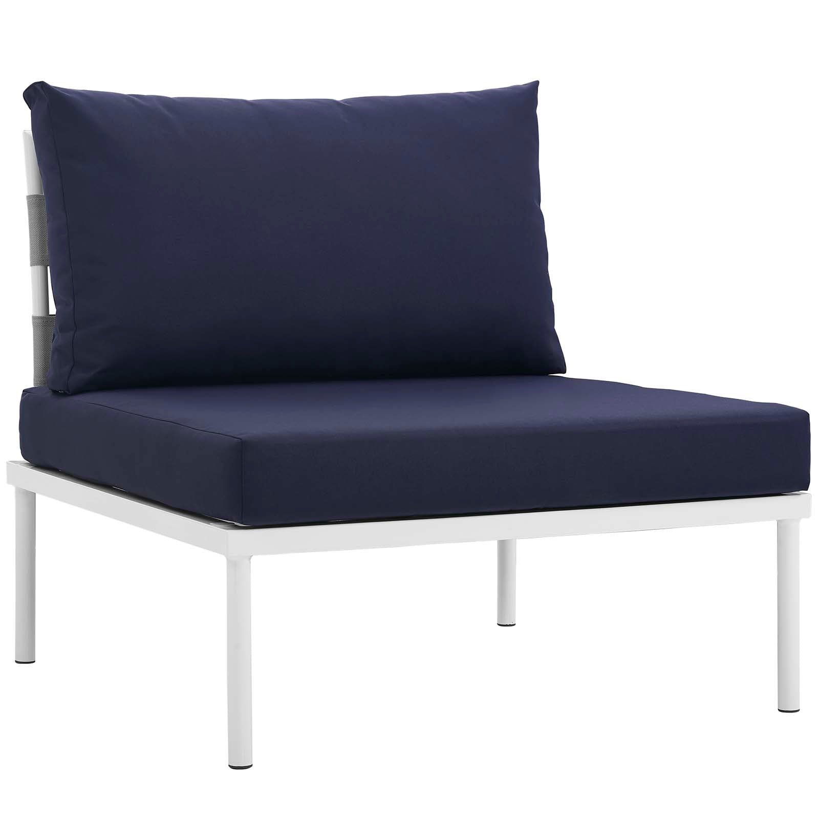 Modway Harmony 8 Piece Outdoor Patio Aluminum Sectional Sofa Set | Outdoor Sofas, Loveseats & Sectionals | 