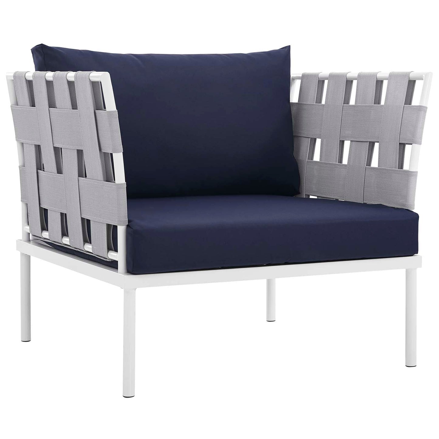 Modway Harmony 8 Piece Outdoor Patio Aluminum Sectional Sofa Set | Outdoor Sofas, Loveseats & Sectionals | 
