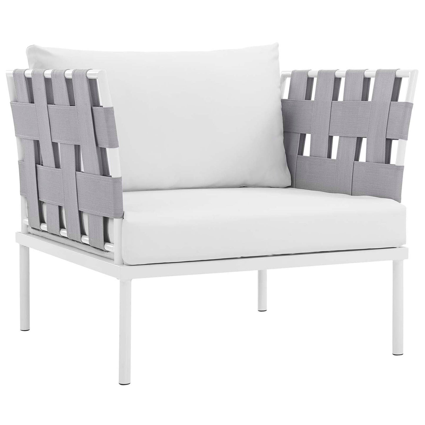 Modway Harmony 8 Piece Outdoor Patio Aluminum Sectional Sofa Set | Outdoor Sofas, Loveseats & Sectionals | 