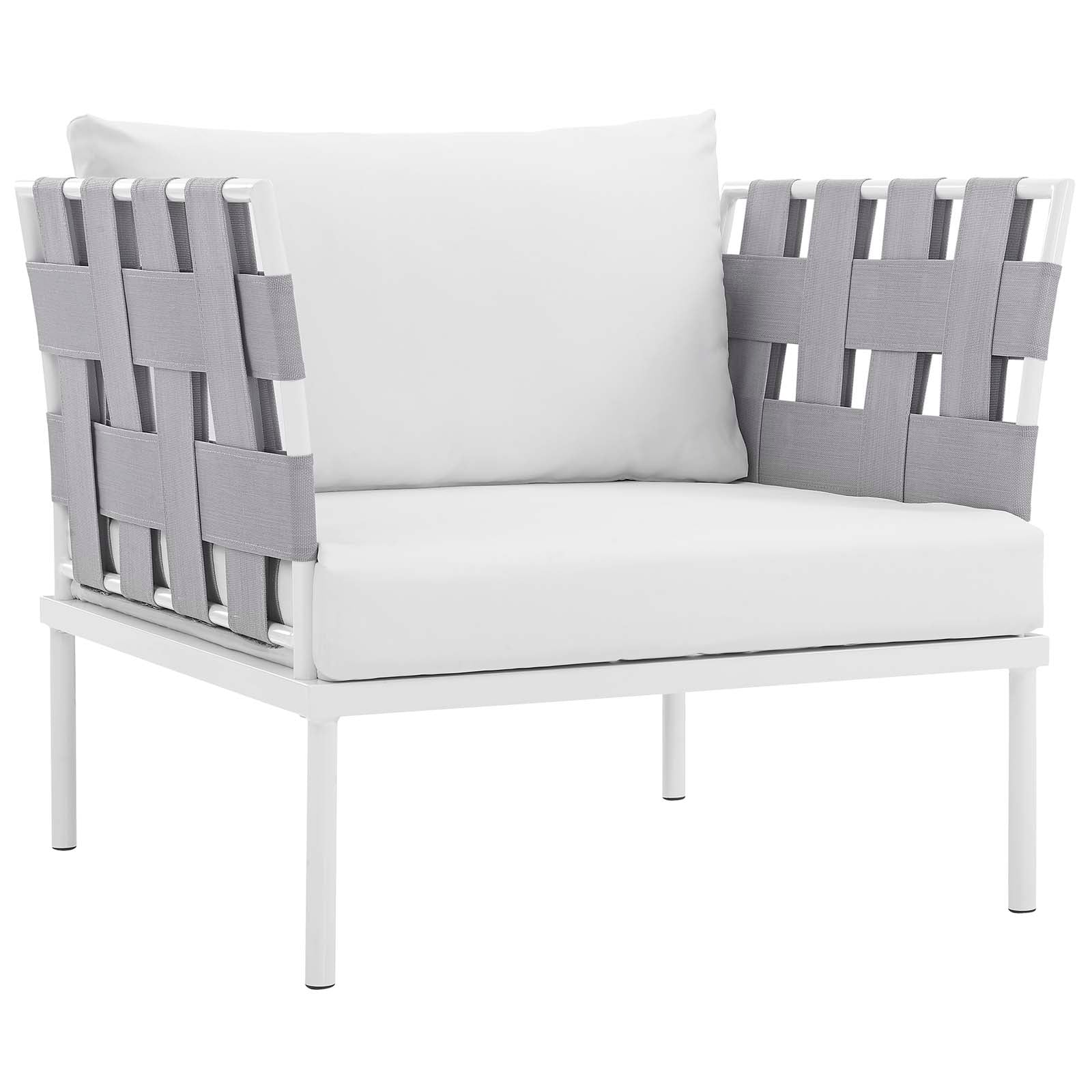 Modway Harmony 8 Piece Outdoor Patio Aluminum Sectional Sofa Set | Outdoor Sofas, Loveseats & Sectionals | 