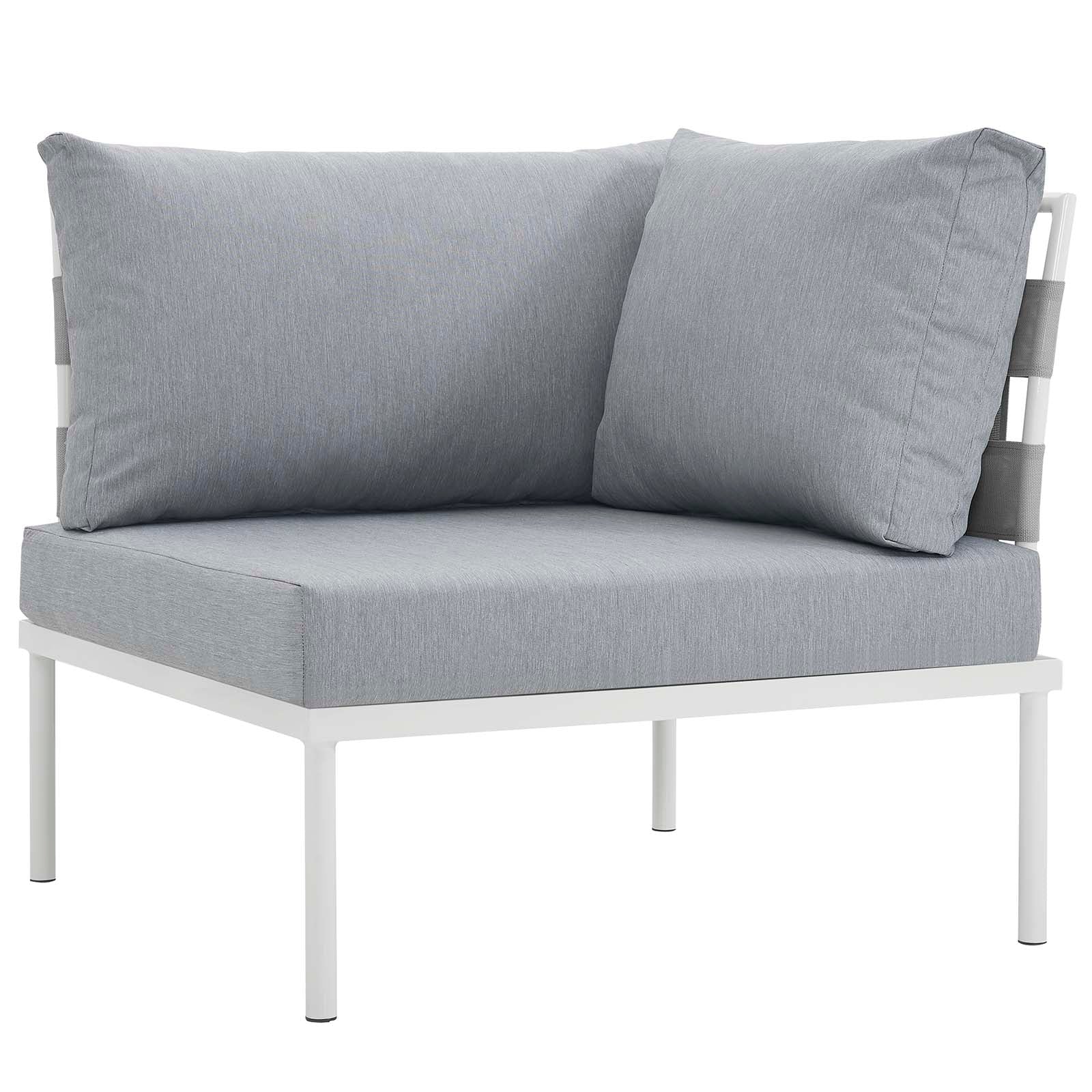 Modway Harmony 8 Piece Outdoor Patio Aluminum Sectional Sofa Set-EEI-2624 | Outdoor Sofas, Loveseats & Sectionals | 