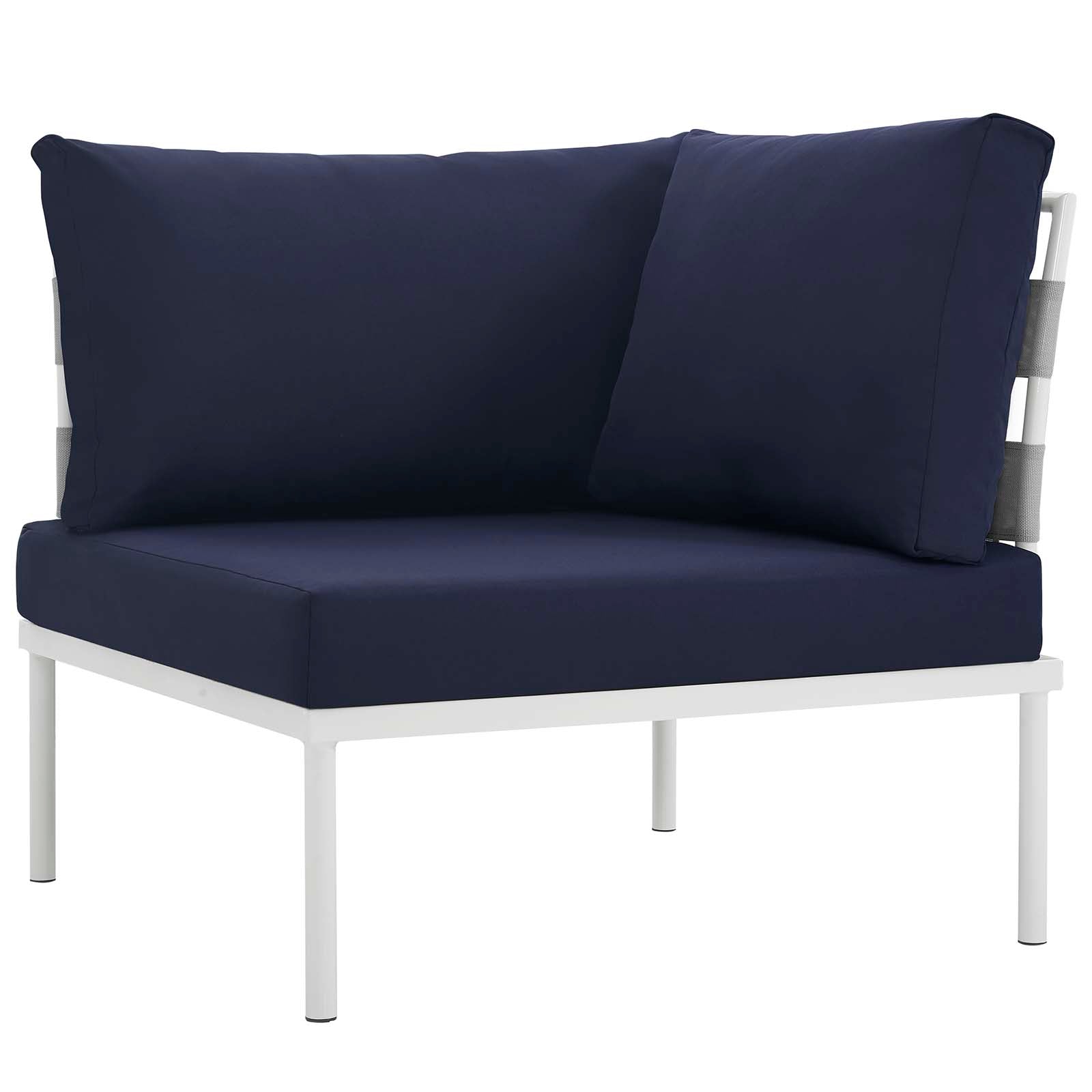 Modway Harmony 8 Piece Outdoor Patio Aluminum Sectional Sofa Set-EEI-2624 | Outdoor Sofas, Loveseats & Sectionals | 