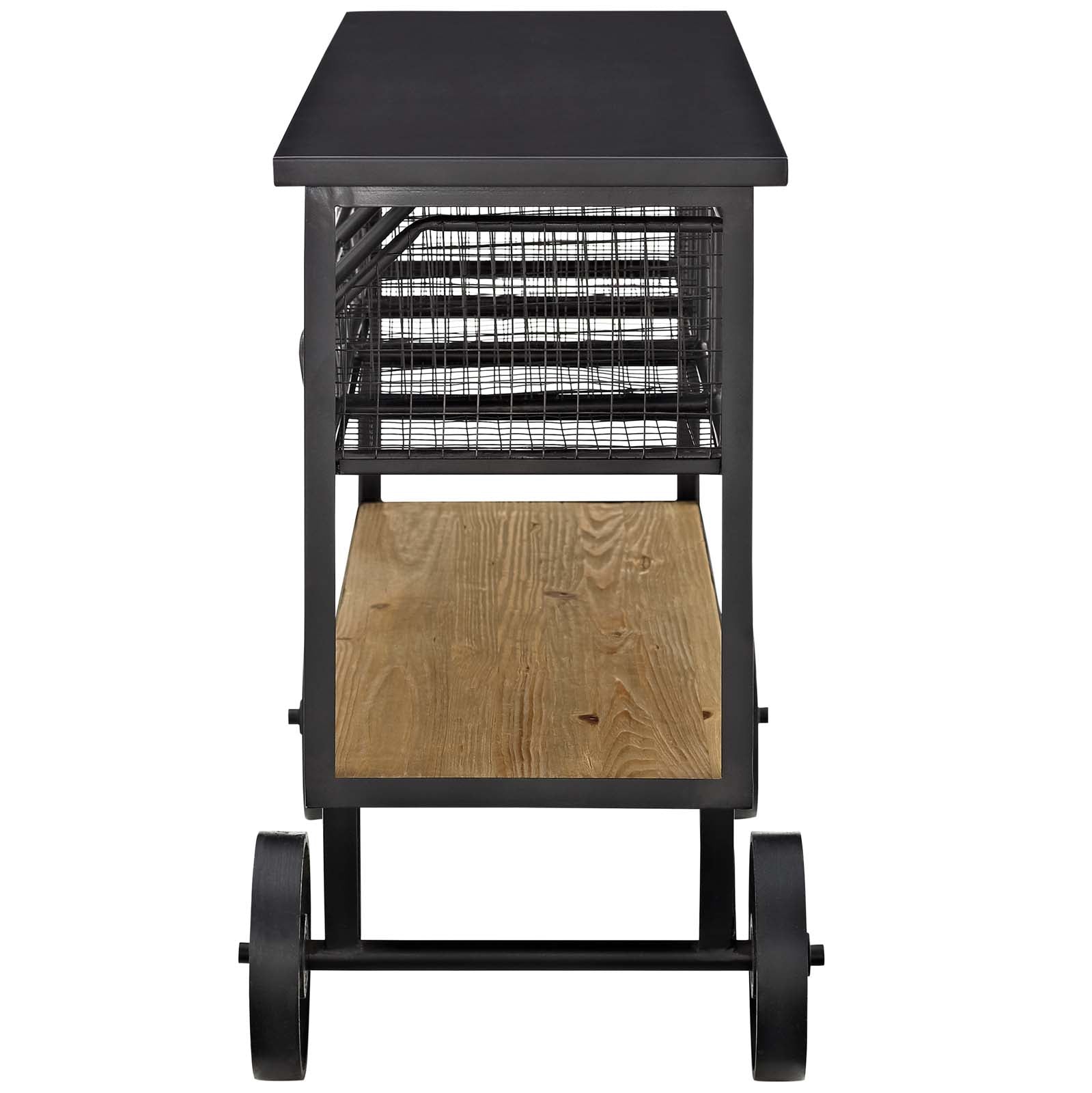 Modway Fairground Serving Stand - Brown | Bar Carts | 