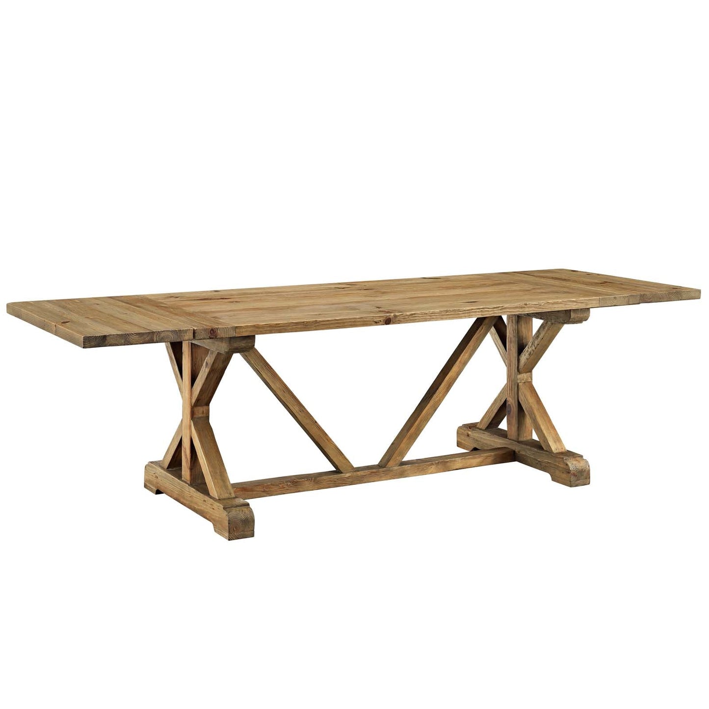 Modway Den Extendable Wood Dining Table - Brown | Dining Tables | 