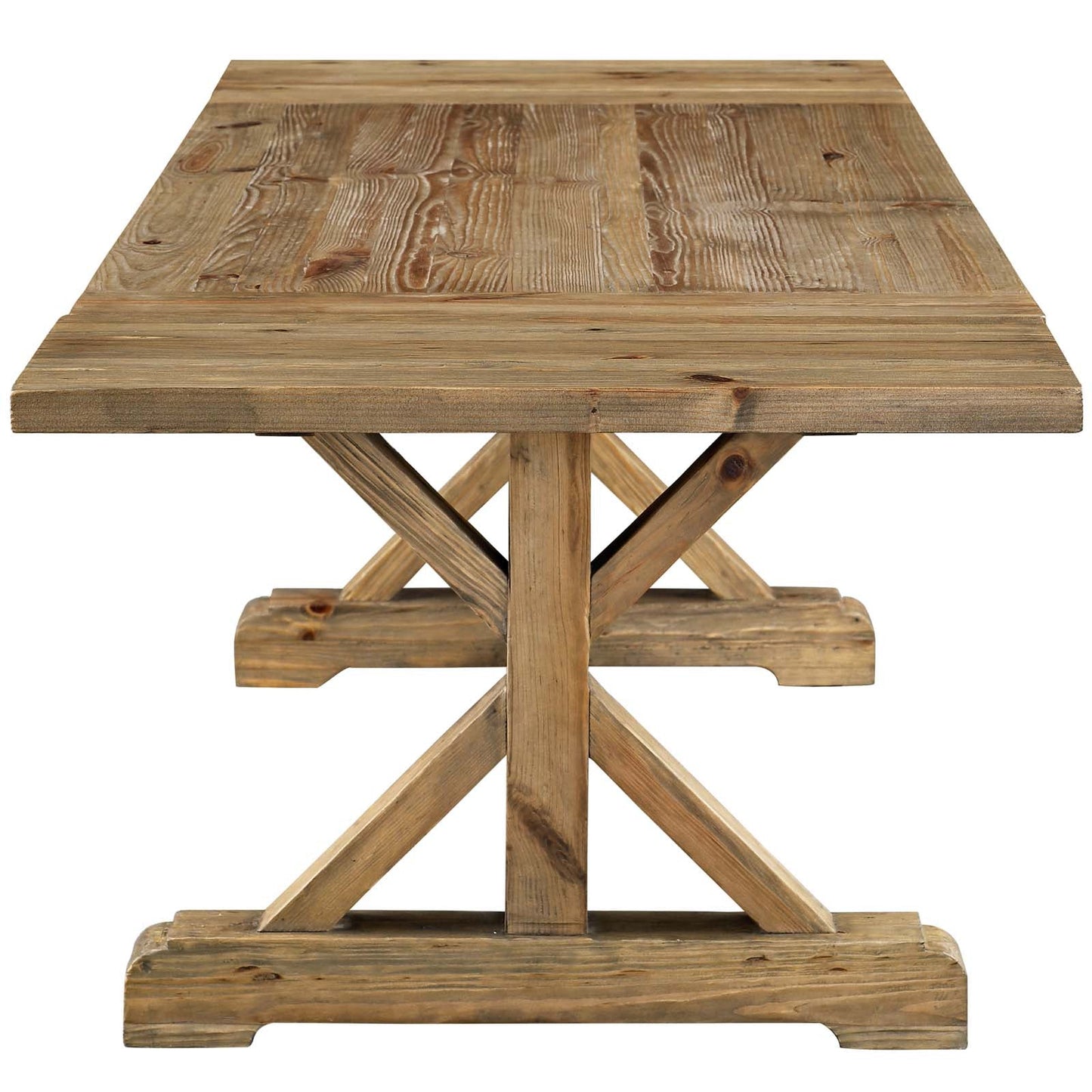 Modway Den Extendable Wood Dining Table - Brown | Dining Tables | 
