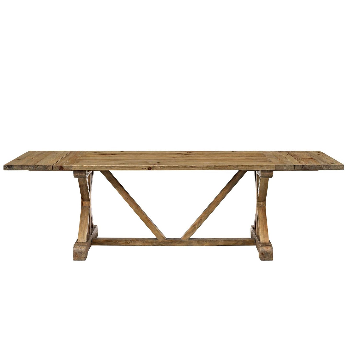 Modway Den Extendable Wood Dining Table - Brown | Dining Tables | 