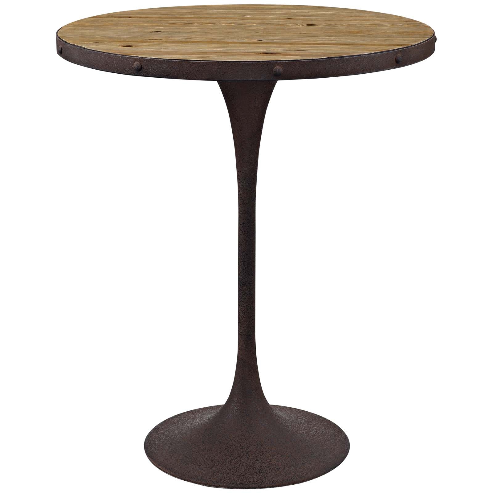 Modway Drive Wood Bar Table - Brown | Bar Table | 
