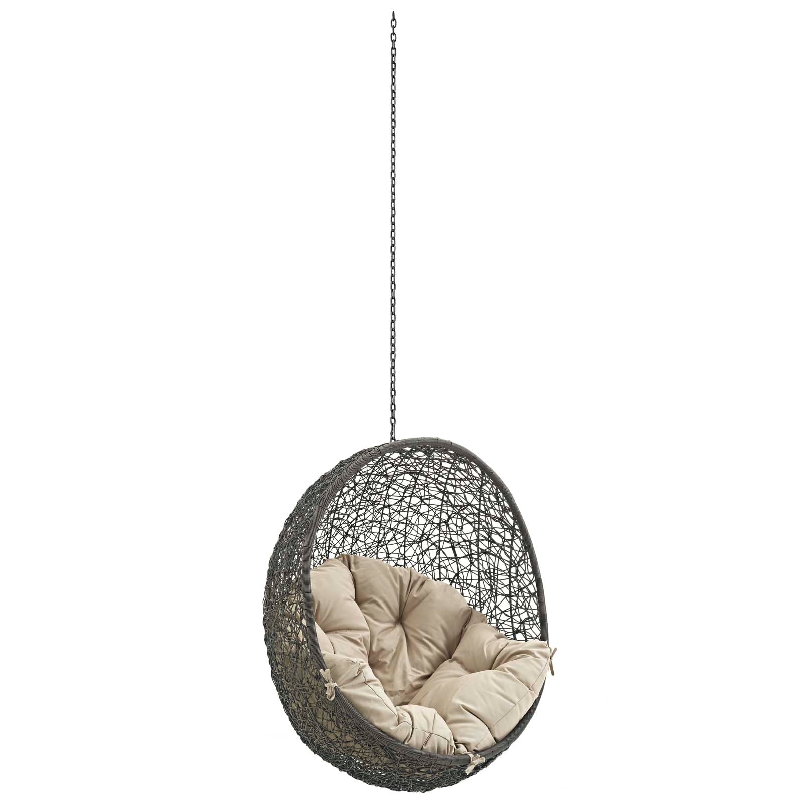 Modway Hide Outdoor Patio Swing Chair Without Stand | Outdoor Porch Swings | 