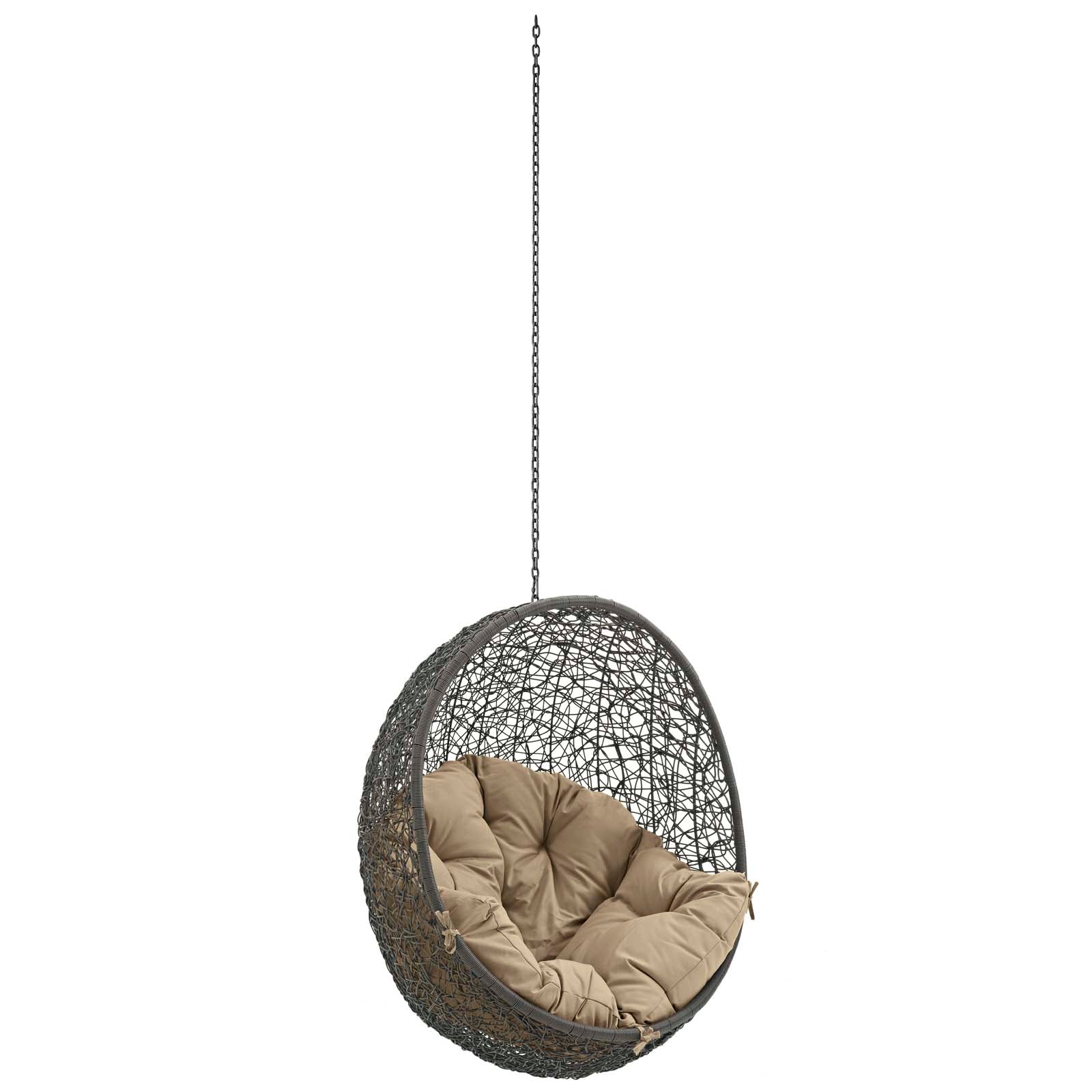 Modway Hide Outdoor Patio Swing Chair Without Stand | Outdoor Porch Swings | 