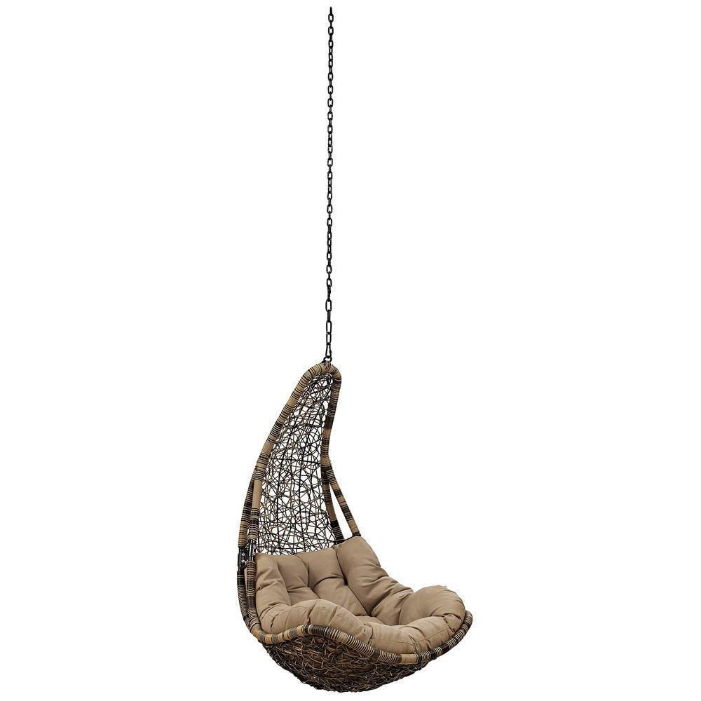 Modway Abate Outdoor Patio Swing Chair Without Stand - Black Mocha