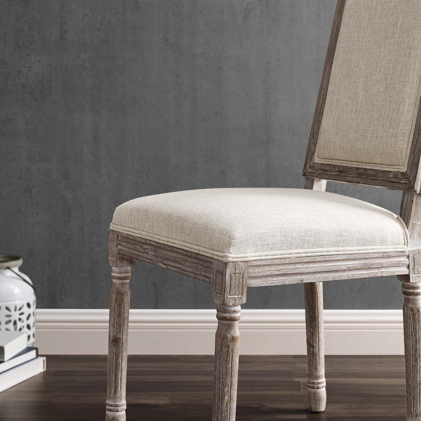 Modway Court Vintage French Upholstered Fabric Dining Side Chair | Dining Chairs | 