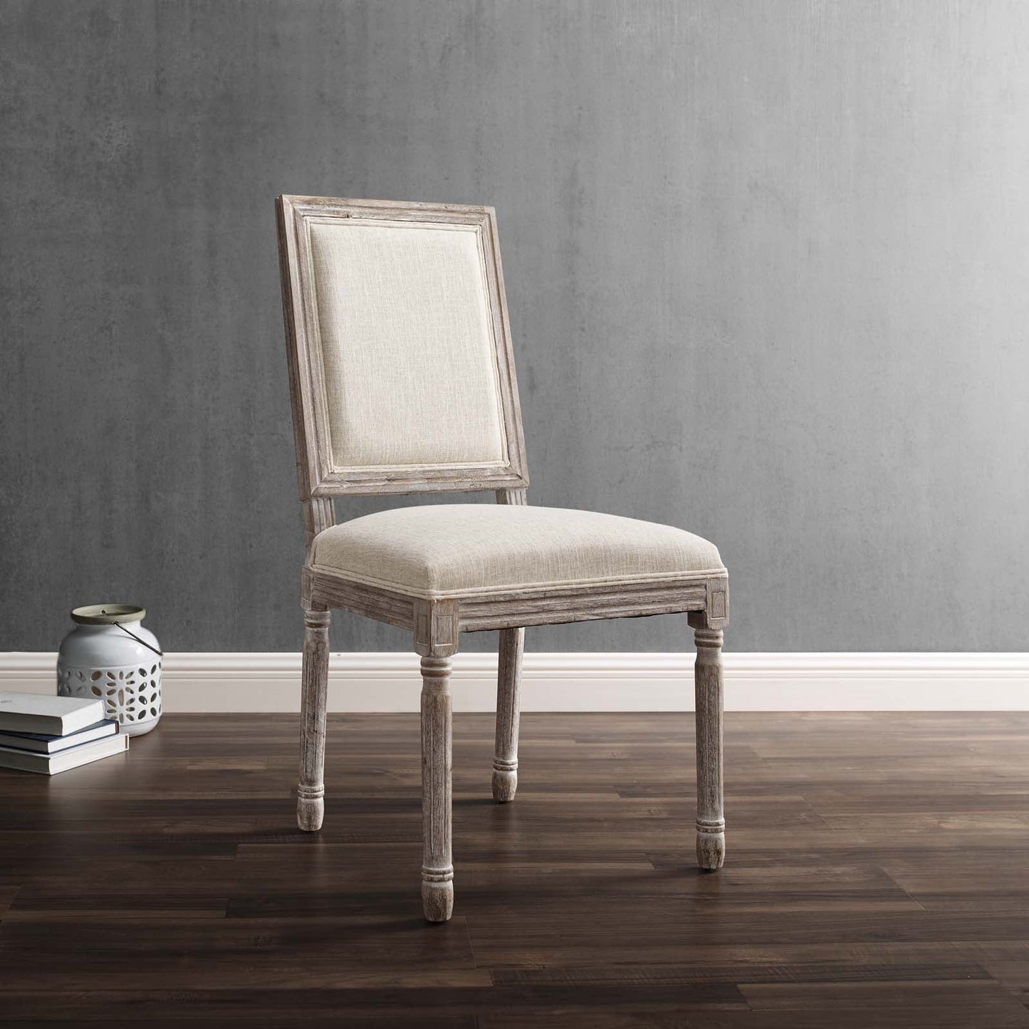 Modway Court Vintage French Upholstered Fabric Dining Side Chair | Dining Chairs | 