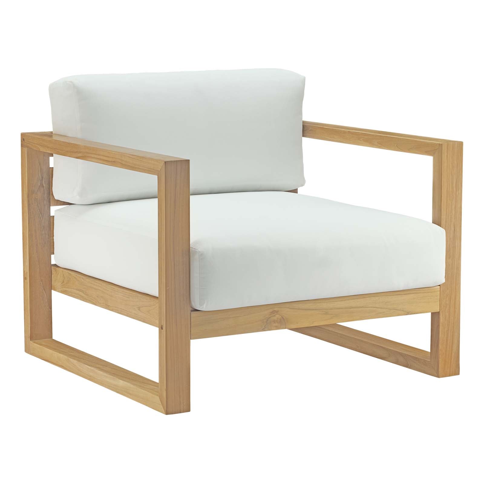 Modway Upland Outdoor Patio Teak Armchair | Armchairs | Modishstore-2