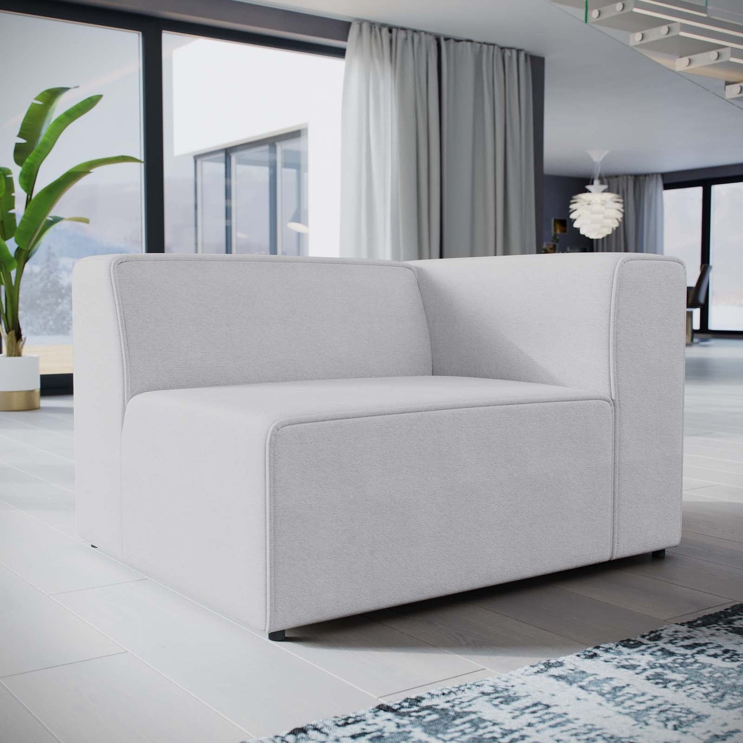 Modway Mingle Fabric Right-Facing Sofa | Sofas | Modishstore-6