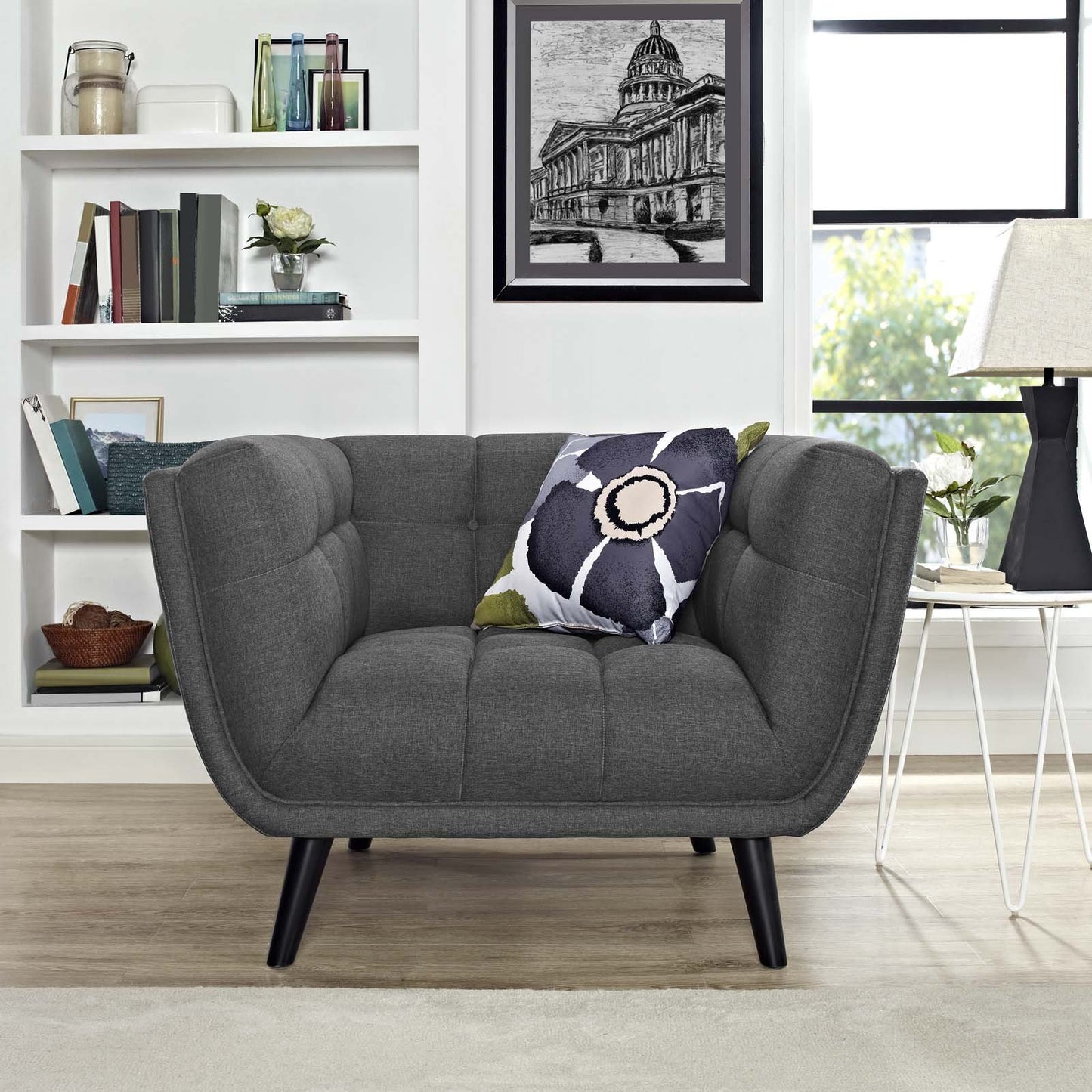 Modway Bestow Upholstered Fabric Armchair