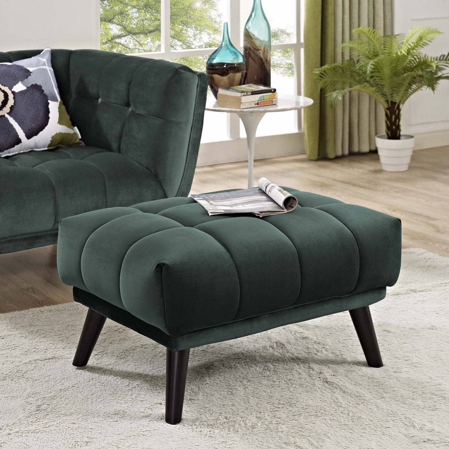 Modway Bestow Performance Velvet Ottoman