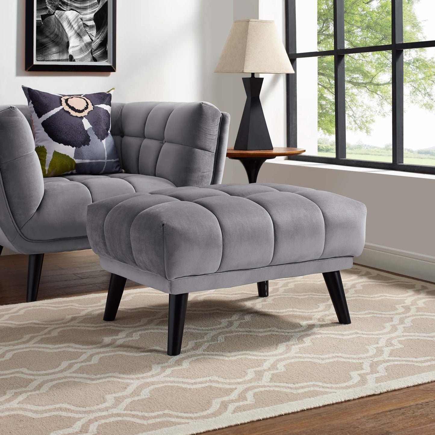 Modway Bestow Performance Velvet Ottoman