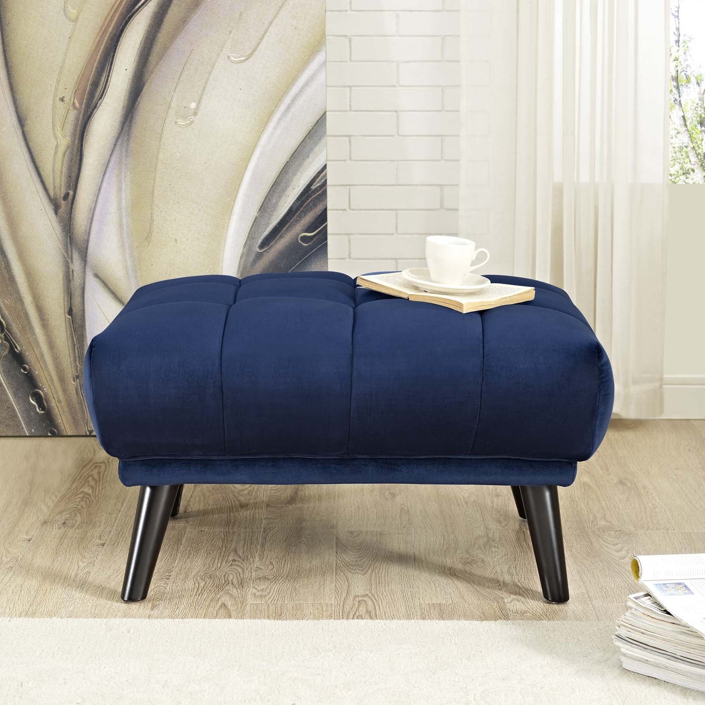 Modway Bestow Performance Velvet Ottoman
