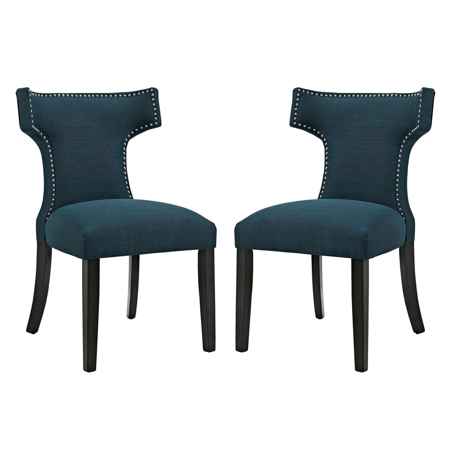 Modway Curve Dining Side Chair Fabric Set of 2 | Dining Chairs | 