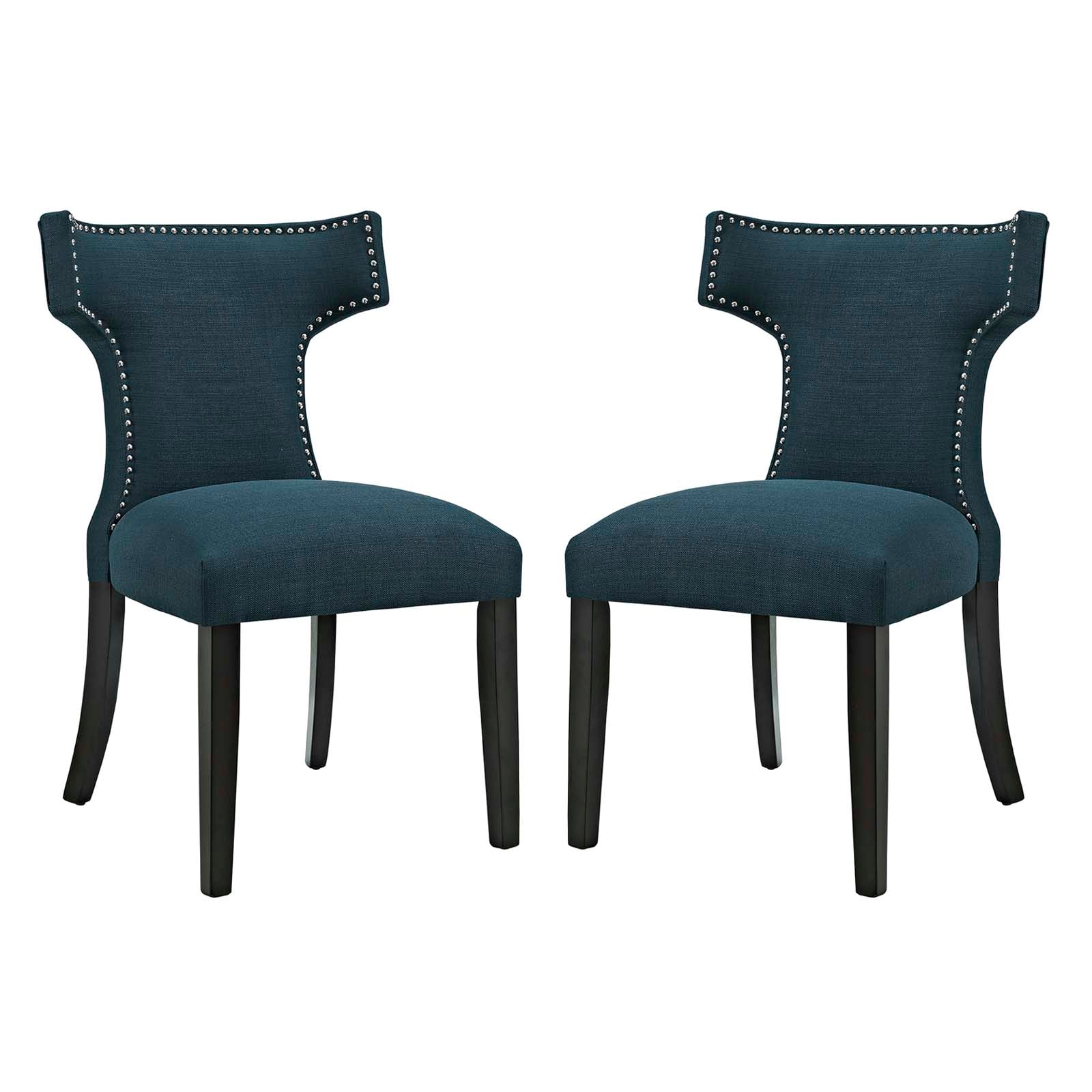 Modway Curve Dining Side Chair Fabric Set of 2 | Dining Chairs | 