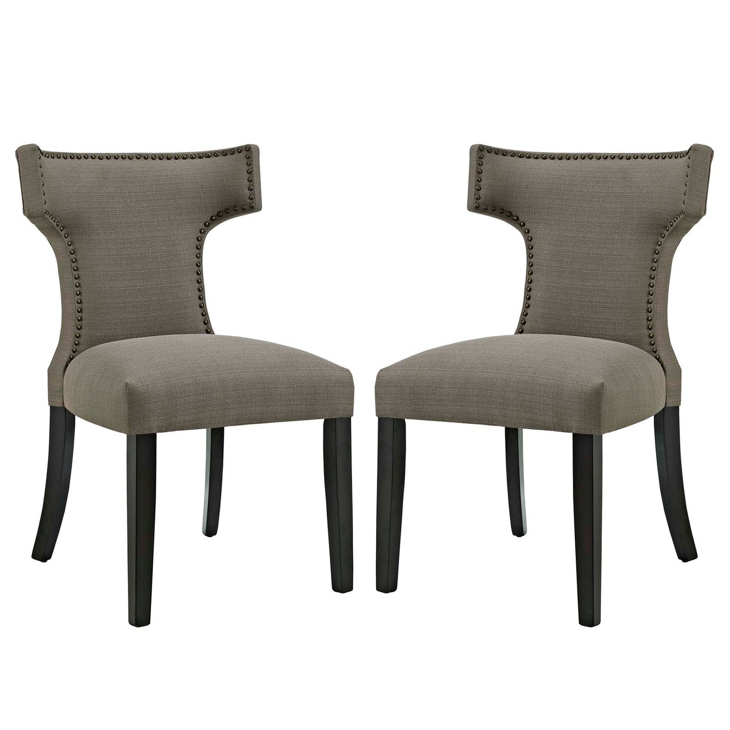 Modway Curve Dining Side Chair Fabric Set of 2 | Dining Chairs | 
