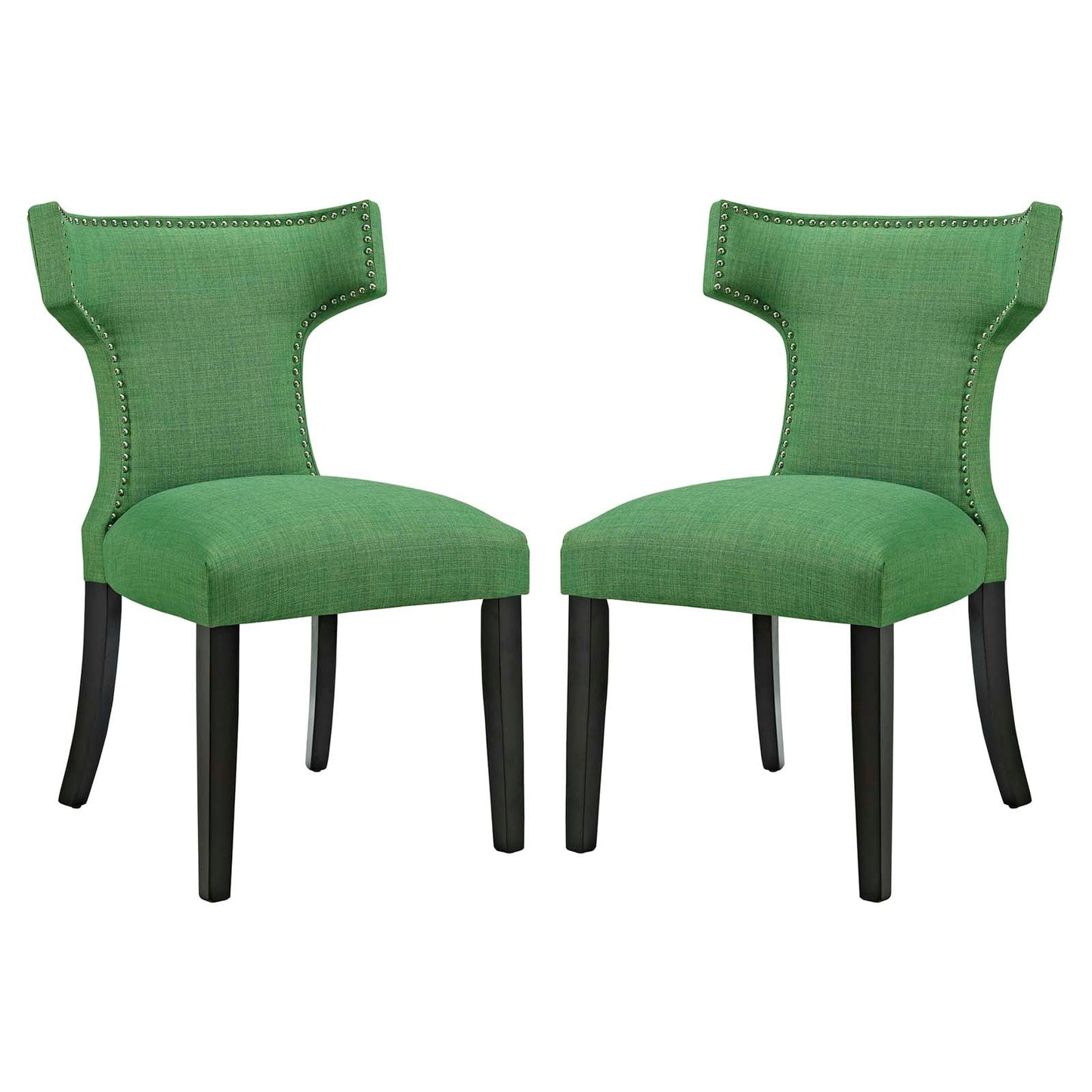 Modway Curve Dining Side Chair Fabric Set of 2 | Dining Chairs | 