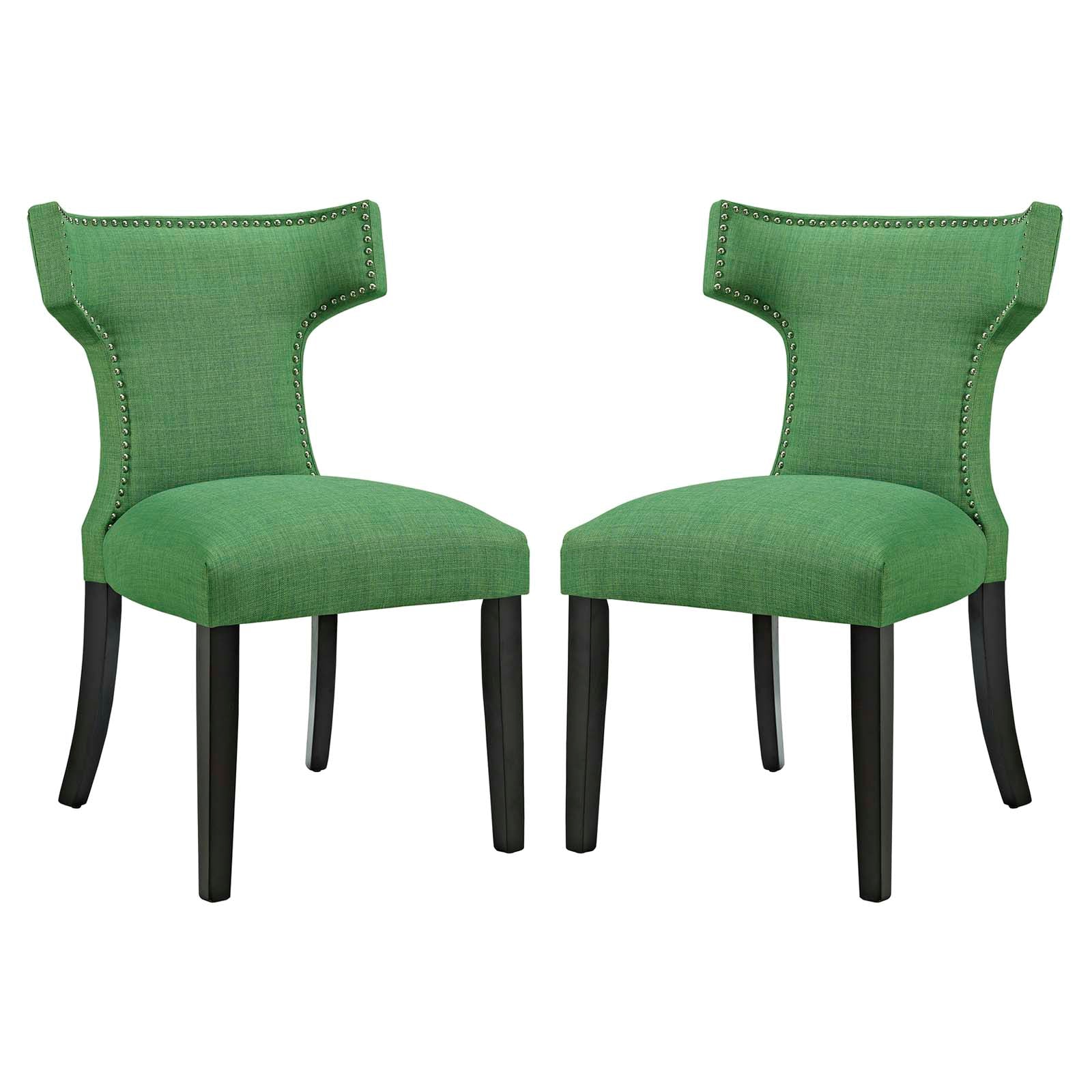 Modway Curve Dining Side Chair Fabric Set of 2 | Dining Chairs | 