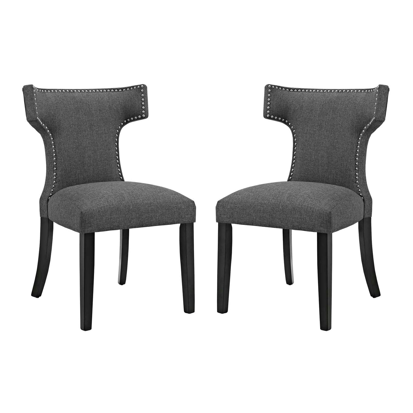 Modway Curve Dining Side Chair Fabric Set of 2 | Dining Chairs | 