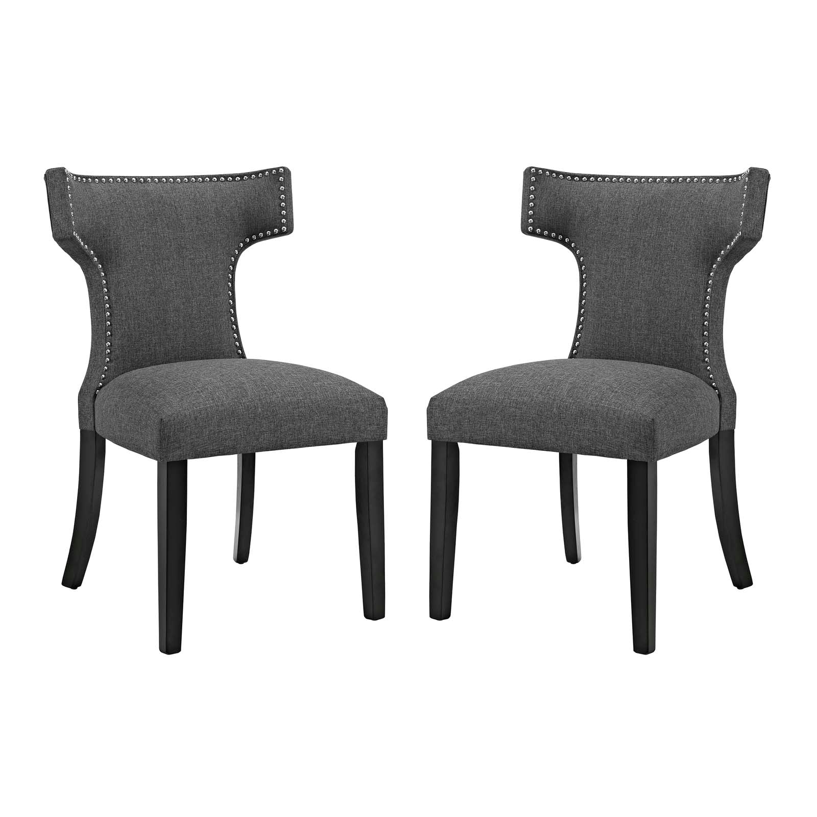 Modway Curve Dining Side Chair Fabric Set of 2 | Dining Chairs | 