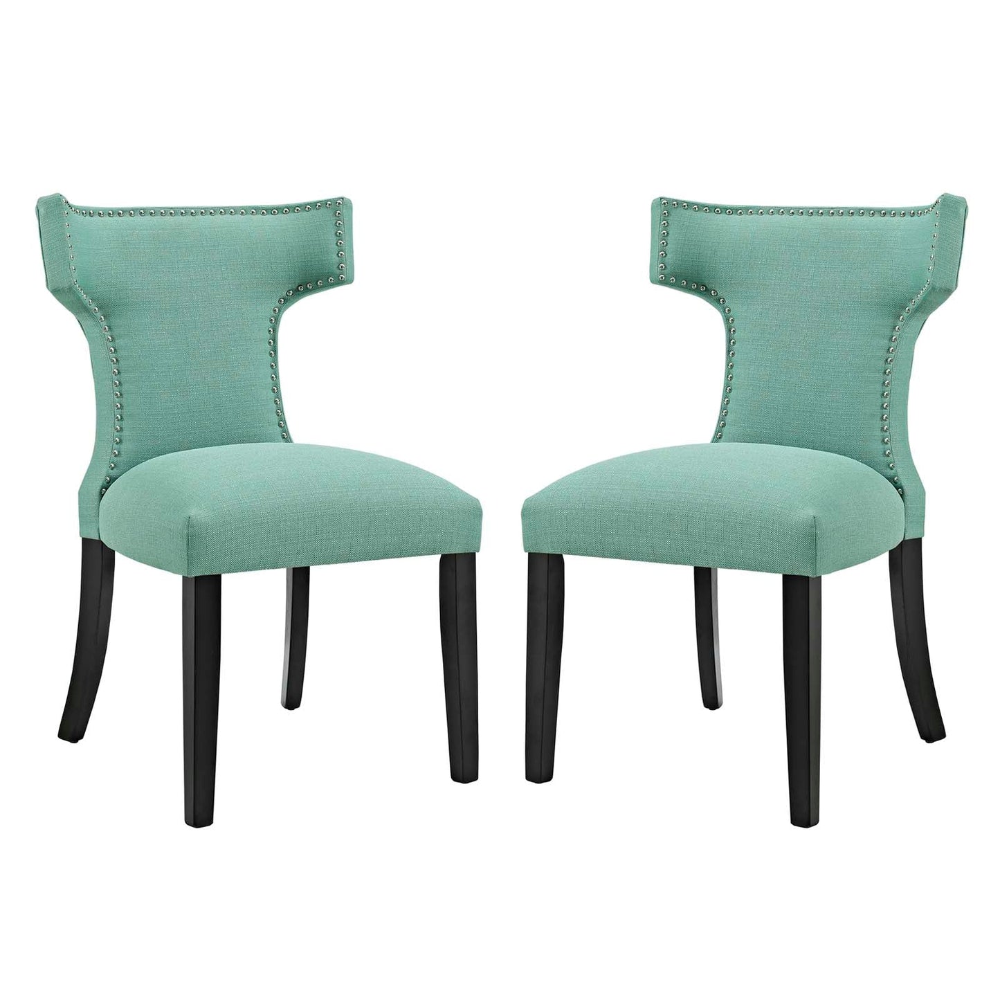 Modway Curve Dining Side Chair Fabric Set of 2 | Dining Chairs | 