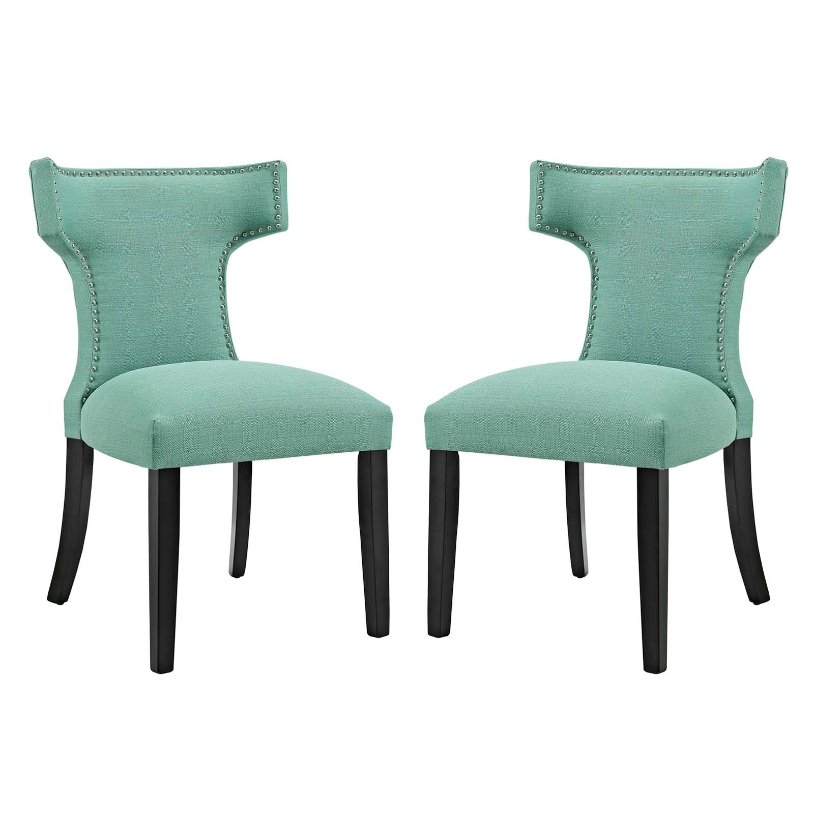 Modway Curve Dining Side Chair Fabric Set of 2 | Dining Chairs | 