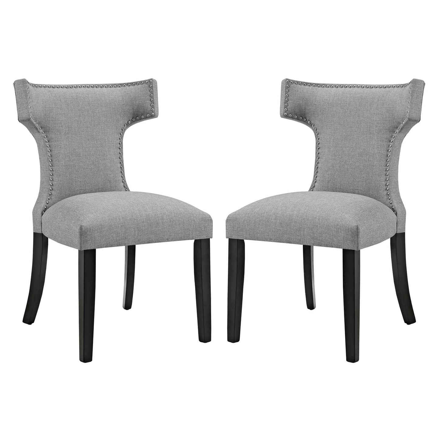 Modway Curve Dining Side Chair Fabric Set of 2 | Dining Chairs | 