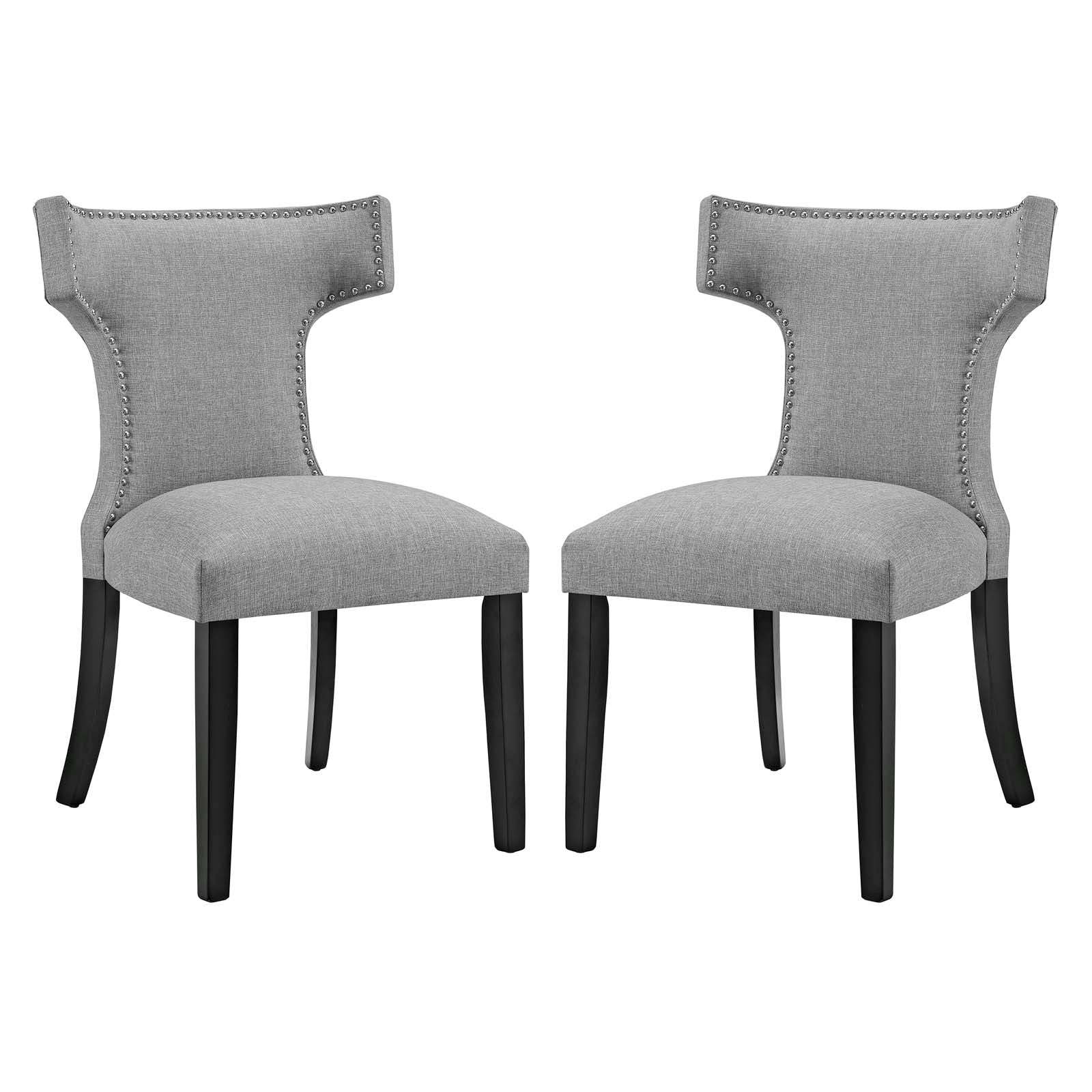 Modway Curve Dining Side Chair Fabric Set of 2 | Dining Chairs | 