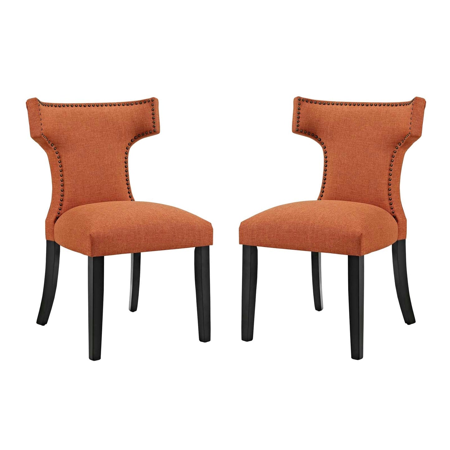 Modway Curve Dining Side Chair Fabric Set of 2 | Dining Chairs | 