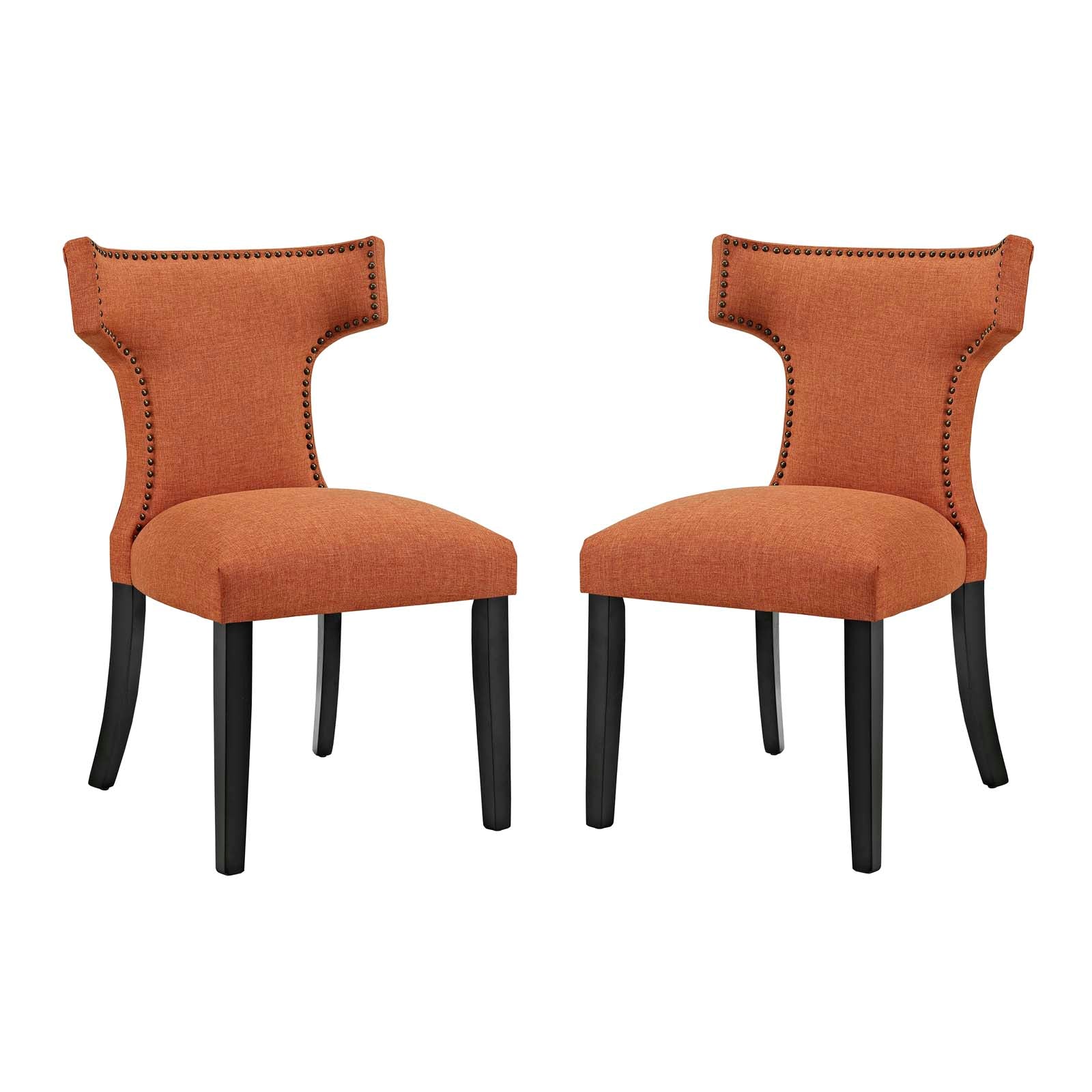 Modway Curve Dining Side Chair Fabric Set of 2 | Dining Chairs | 