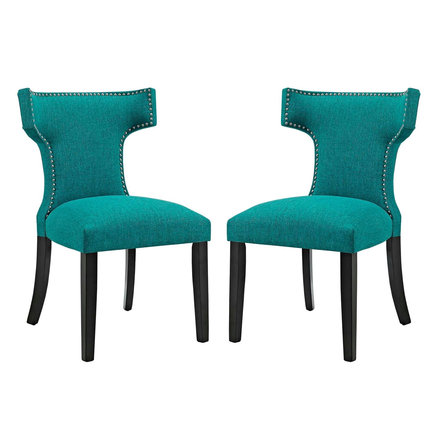 Modway Curve Dining Side Chair Fabric Set of 2 | Dining Chairs | 