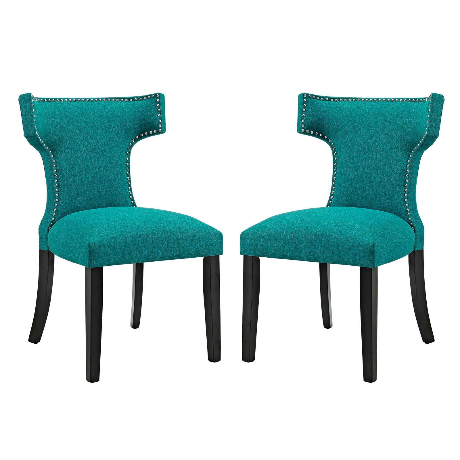 Modway Curve Dining Side Chair Fabric Set of 2 | Dining Chairs | 